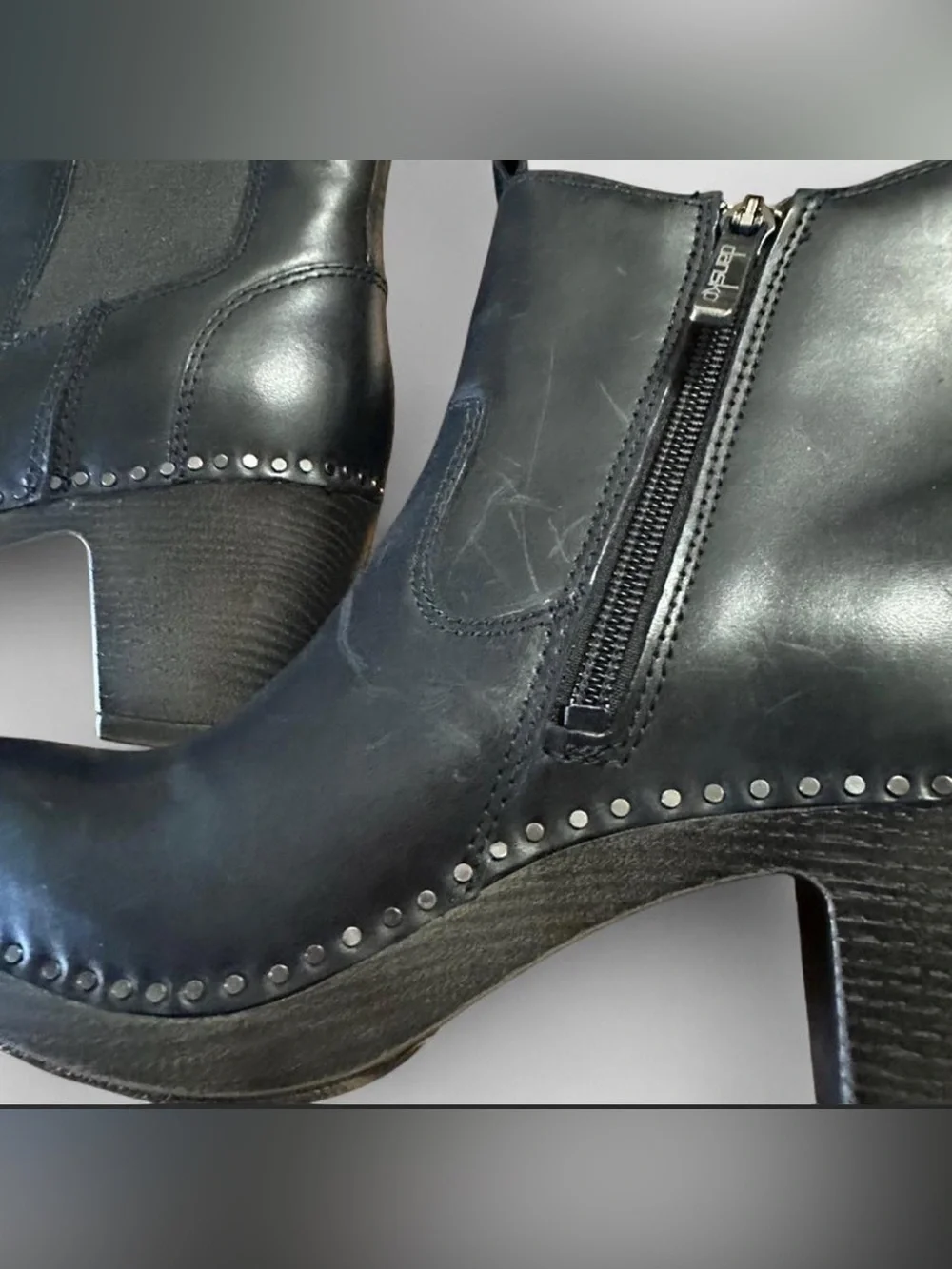 Dansko Shayna Black Burnished Calf Boots - Picture 7 of 8